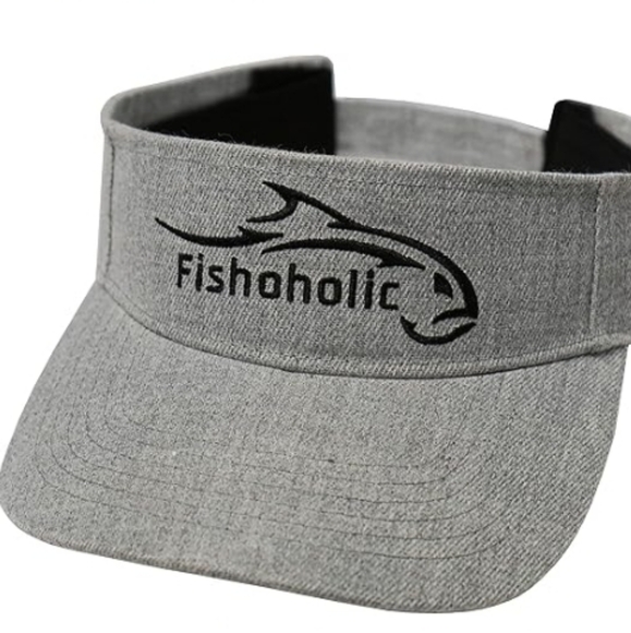 Baseball Fishing Hat Embroidered Logos Mesh Trucker Fishing Outdoor Gray - Picture 3 of 6